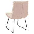STUHL - Hellrosa/Schwarz, Design, Textil/Metall (50/90/68cm) - Valnatura