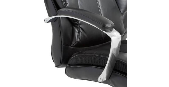 CHEFSESSEL Lederlook, Netz Schwarz - Schwarz, KONVENTIONELL, Textil/Metall (73/112 - 122/73cm) - Cantus