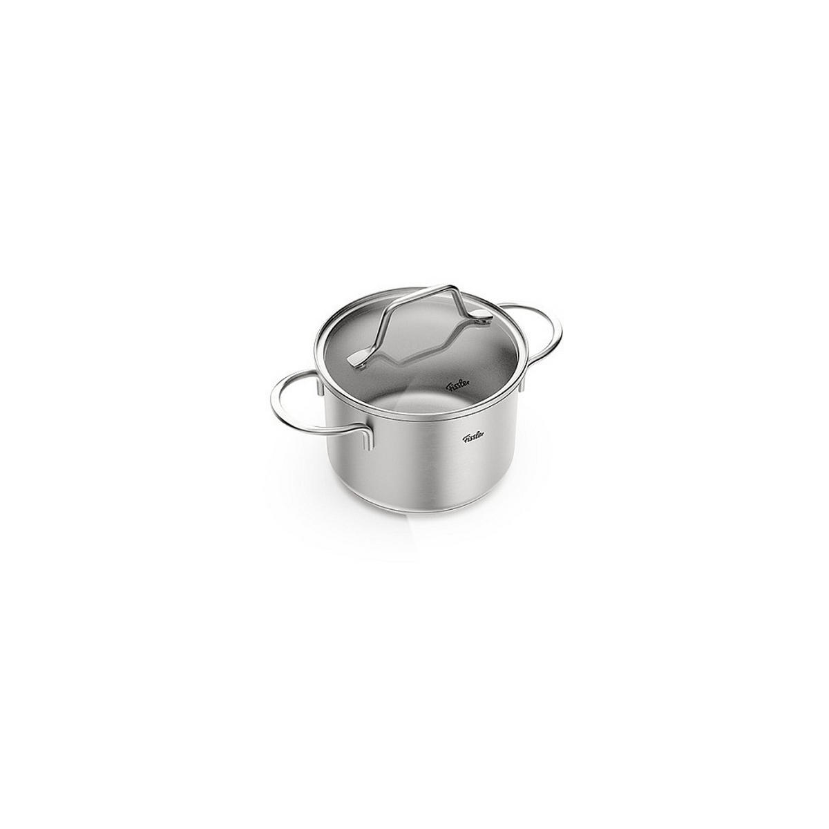 KOCHTOPFSET Sereno 5-teilig  - Edelstahlfarben/Schwarz, Basics, Metall (53/36/33cm) - Fissler