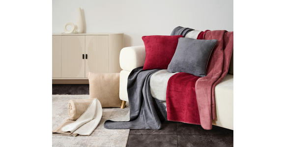 WOHNDECKE DE VELA  - Anthrazit/Silberfarben, Basics, Textil (150l) - Novel