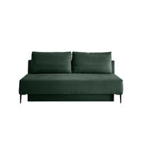 SCHLAFSOFA in Cord Dunkelgrün  - Dunkelgrün/Schwarz, Modern, Textil/Metall (198/90/100cm) - Livetastic