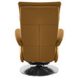 RELAXSESSEL in Leder Cognac  - Edelstahlfarben/Cognac, Design, Leder/Metall (78/112/85cm) - Cantus