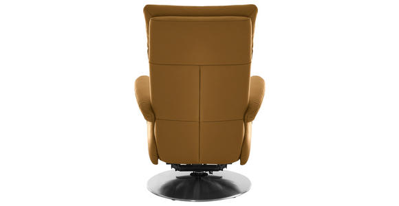RELAXSESSEL in Leder Cognac - Edelstahlfarben/Cognac, Design, Leder/Metall (78/112/85cm) - Cantus