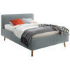 POLSTERBETT 140/200 cm  in Türkis  - Türkis/Eichefarben, Design, Holz/Textil (140/200cm) - Xora