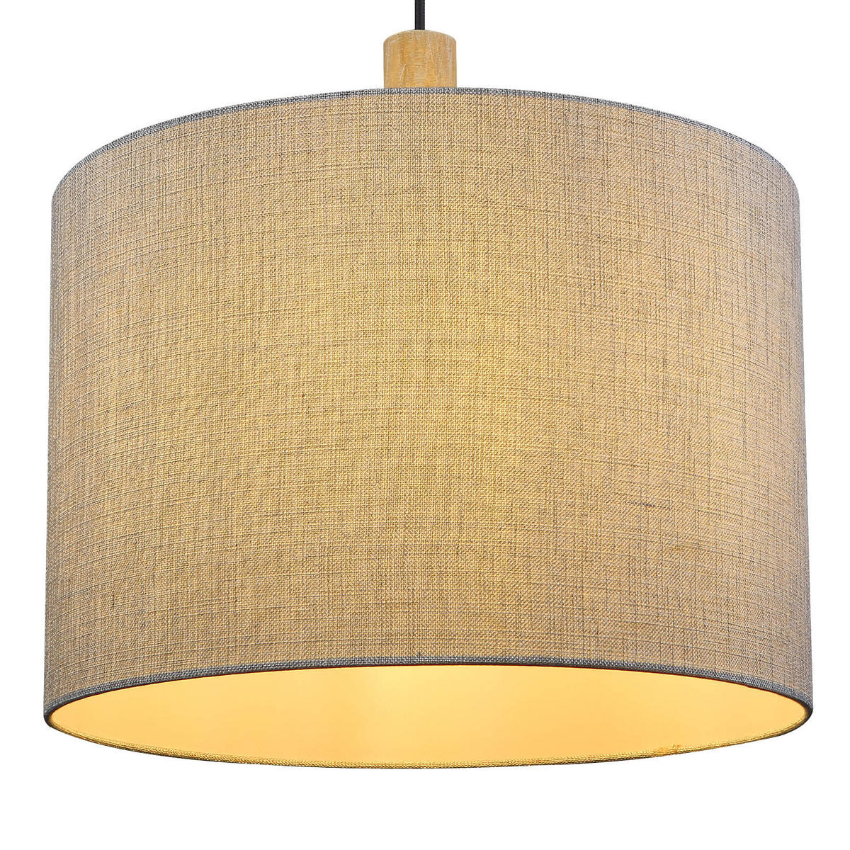 VISEČA SVETILKA  Roger      40/120 cm     40 W E27 - siva/črna, Natur, kovina/tekstil (40/120cm) - Globo