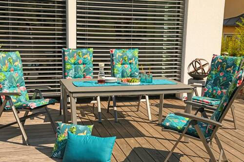 PERNĂ DECORATIVĂ 48/48 cm  - roz aprins/albastru, Basics, textil (48/48cm)
