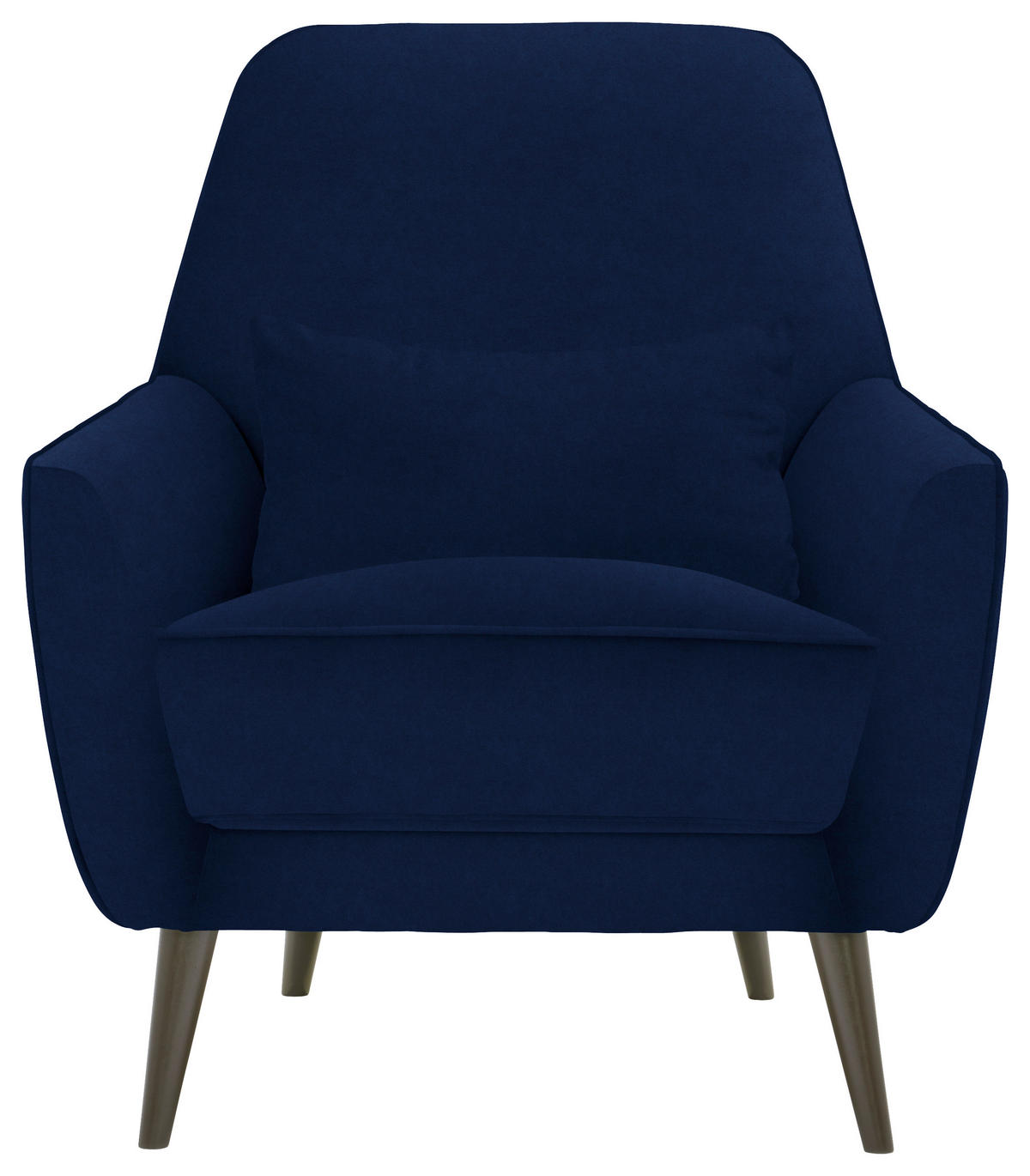 SESSEL Mikrofaser Blau    - Blau/Schwarz, MODERN, Holz/Textil (77/86/80cm) - MID.YOU