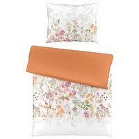 ÁGYNEMŰHUZAT-GARNITÚRA 140/200 cm  - bézs/narancs, Basics, textil (140/200cm) - Fleuresse