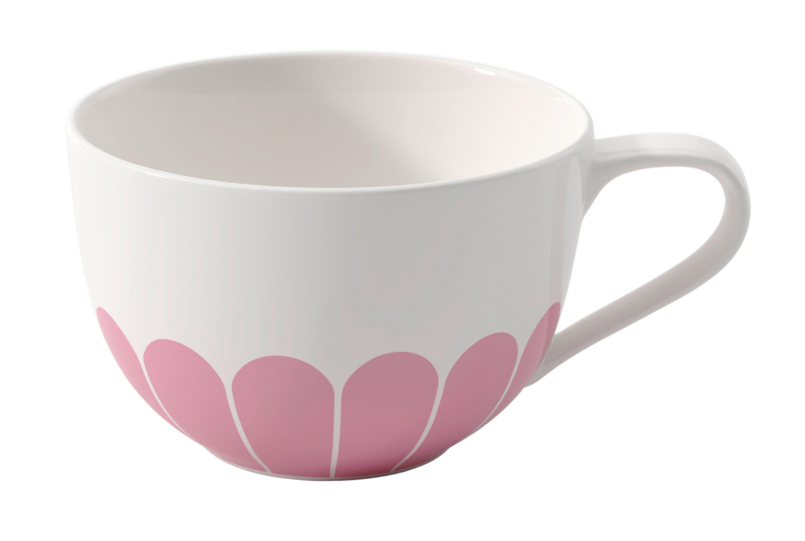 Villeroy & Boch Cappuccinotasse Fleur cassis Weiß, Magenta 11.0x7x14.5 cm