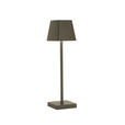 AKKU-TISCHLEUCHTE Lino 10/38 cm  - Grau, Design, Kunststoff/Metall (10/38cm) - Novel
