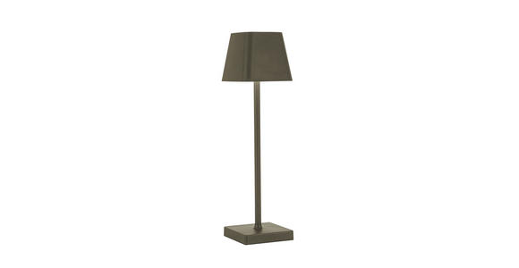 AKKU-TISCHLEUCHTE Lino 10/38 cm - Grau, Design, Kunststoff/Metall (10/38cm) - Novel