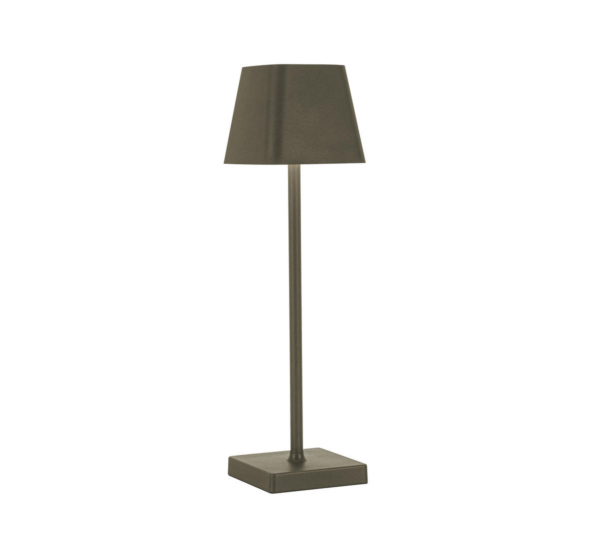 AKKU-TISCHLEUCHTE - Grau, Design, Kunststoff/Metall (10/38cm) - Novel