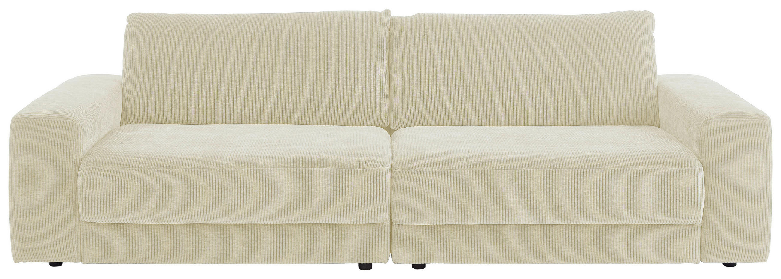 BIGSOFA in Chenille, Jacquard Naturfarben  - Schwarz/Naturfarben, Design, Kunststoff/Textil (270/83/125cm) - Niels Andersson