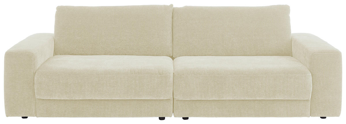BIGSOFA in Chenille, Jacquard Naturfarben  - Schwarz/Naturfarben, Design, Kunststoff/Textil (270/83/125cm) - Niels Andersson