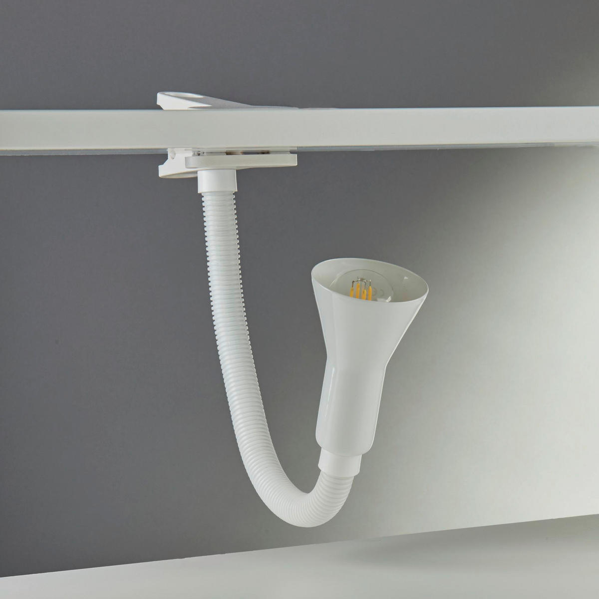LED-KLEMMLEUCHTE Desk Partners 7.5/50 cm   - Weiß, Basics, Kunststoff/Metall (7.5/50cm) - Searchlight