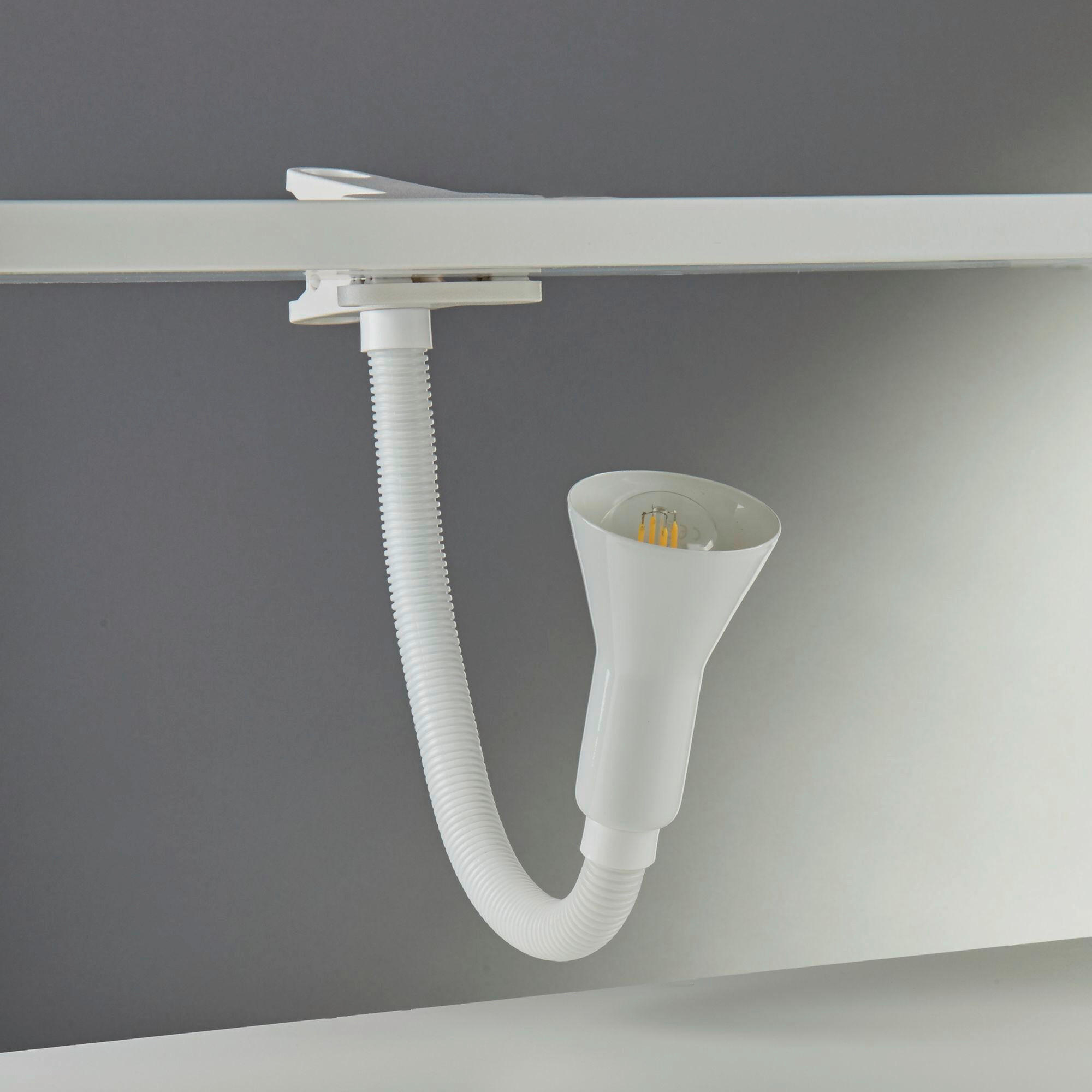 Thumbnail - Searchlight Led-Klemmleuchte Desk Partners, Weiß, Kunststoff, Metall, 50 cm, Lampen & Leuchten, Innenbeleuchtung, Tischl...