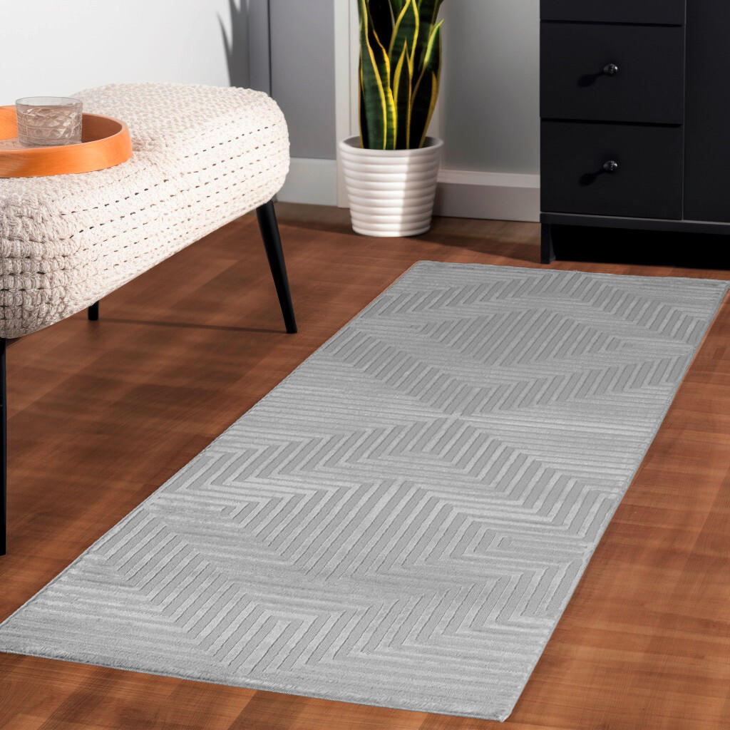 LÄUFER 80/250 cm Sahara  - Silberfarben, Design, Textil (80/250cm) - Novel