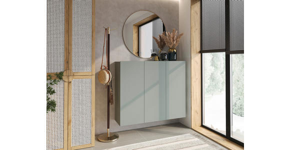 HÄNGESCHUHSCHRANK 120/100/34 cm - Grün, Design, Holzwerkstoff (120/100/34cm) - Hom`in