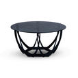COUCHTISCH Sicherheitsglas 80/80/40 cm rund Grau, Schwarz  - Schwarz/Grau, Basics, Glas/Metall (80/80/40cm) - Xora