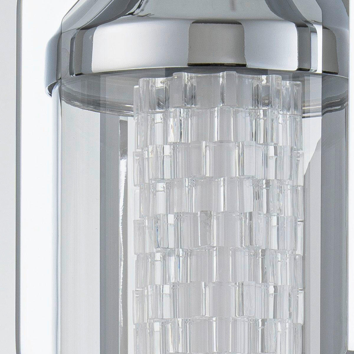 LED-WANDLEUCHTE 18/50,5/18 cm    - Chromfarben, Basics, Glas/Metall (18/50,5/18cm) - Elstead Lighting
