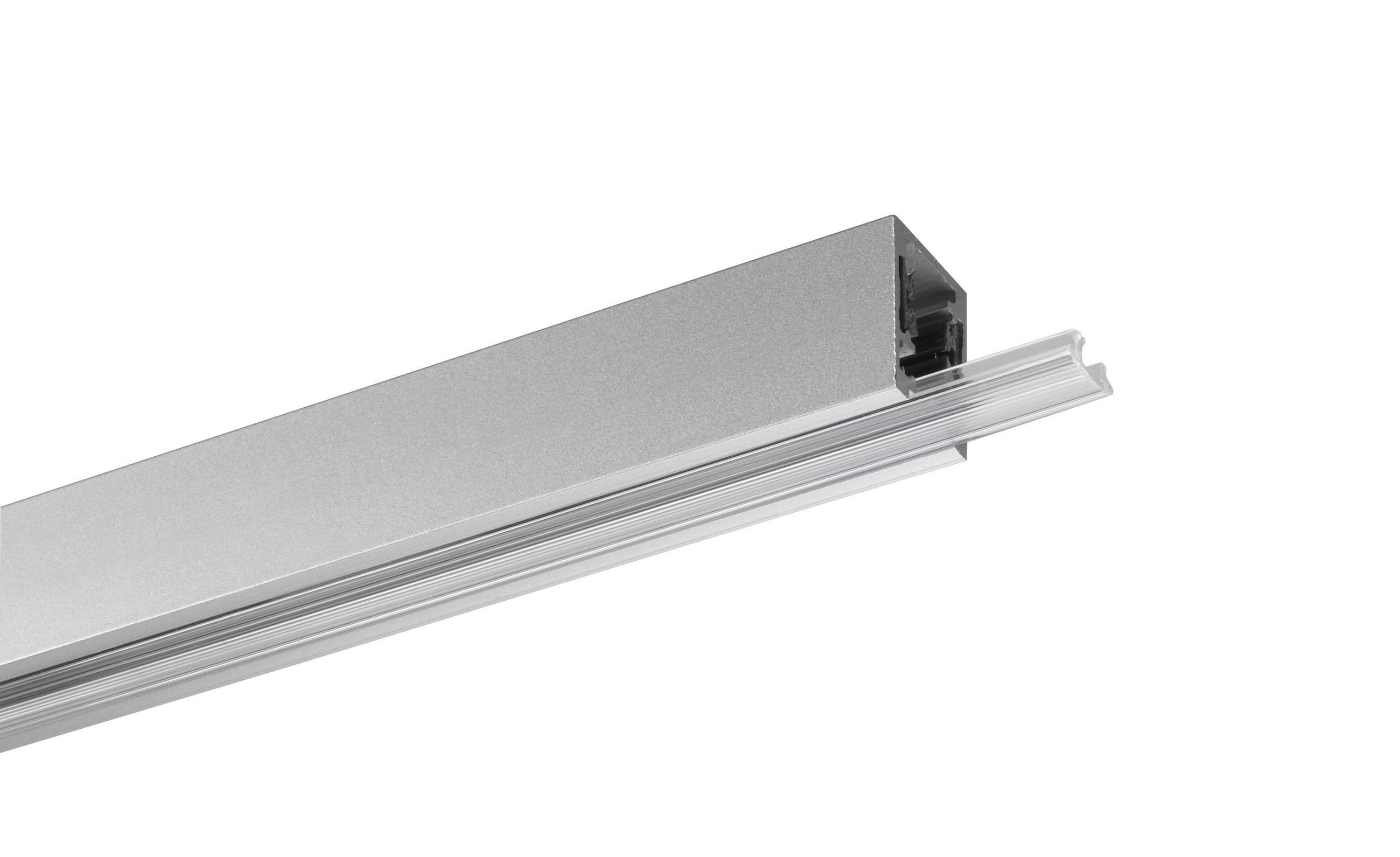 SCHIENENSYSTEM-ABDECKSCHIENE m6 HV Track 6 50 cm   - Transparent, Basics, Kunststoff (50cm) - Fischer & Honsel