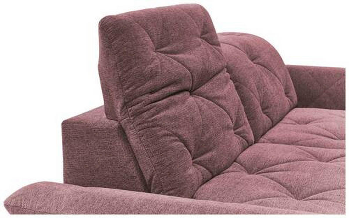 ECKSOFA in Webstoff Flieder  - Flieder/Schwarz, Design, Textil/Metall (244/173cm) - Moderano