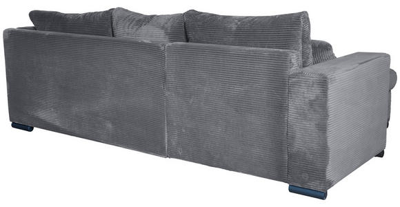 ECKSOFA  in Cord Dunkelgrau  - Dunkelgrau/Schwarz, KONVENTIONELL, Textil/Metall (168/258cm) - Carryhome