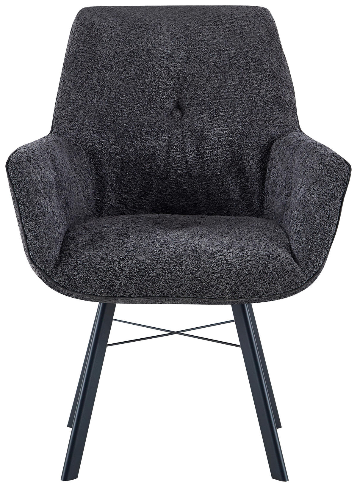 STOL MED ARMSTÖD järn  - antracit, Design, metall/plast (64/91/61cm) - Kayoom