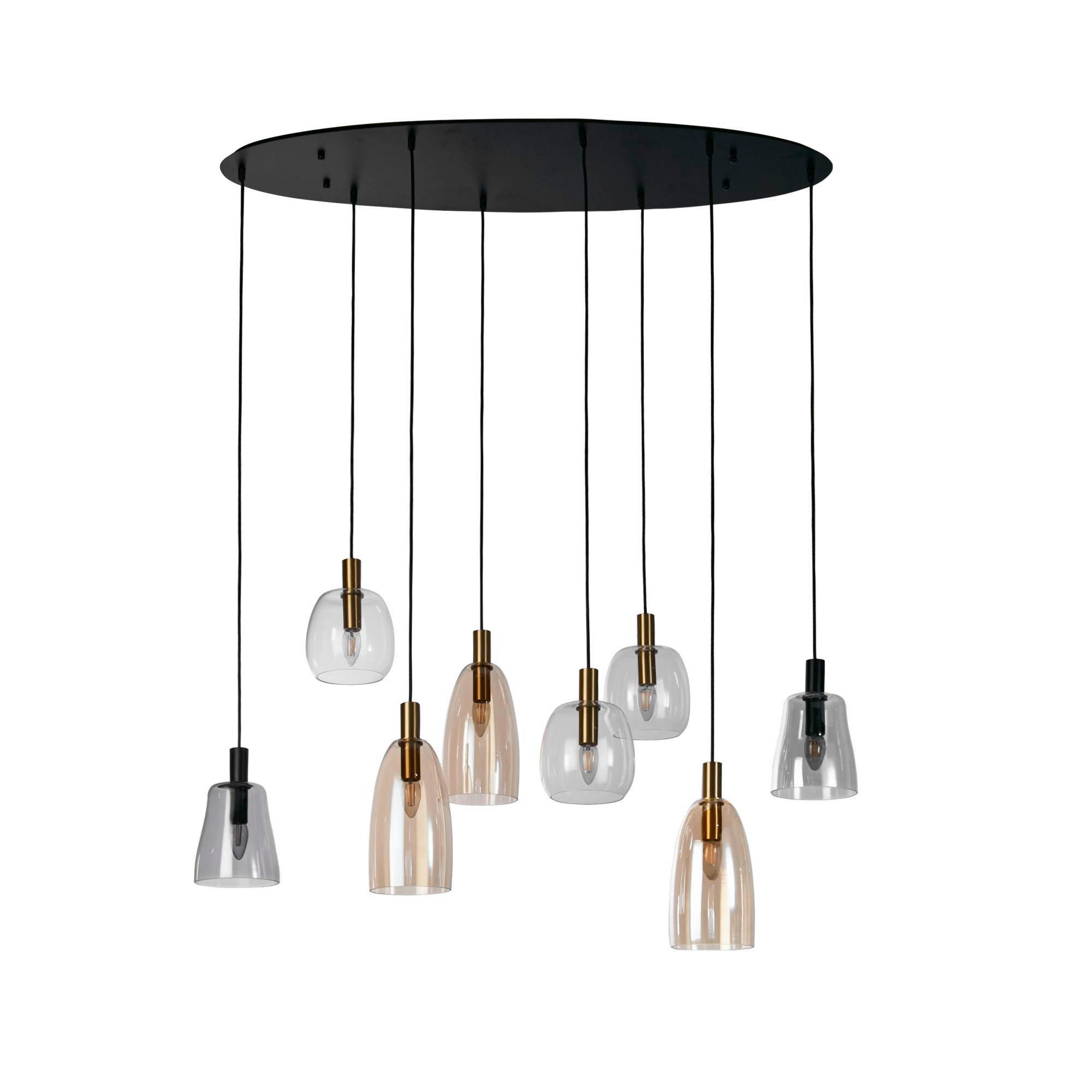 Searchlight Hängeleuchte Divine Schwarz, Mehrfarbig 35x140x120 cm