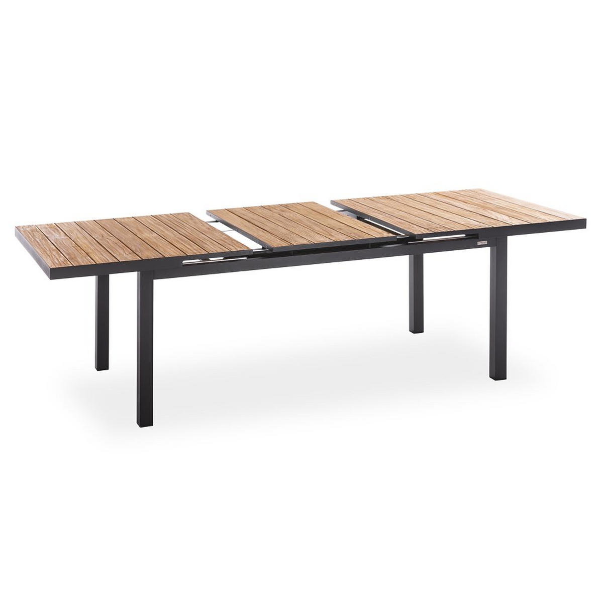 GARTENTISCH 180-240/100/76 cm Metall rechteckig  - Anthrazit, Design, Holz/Metall (180-240/100/76cm)