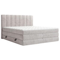 BOXSPRINGBETT 160/200 cm,  in Kaschmir, Bettkasten, Matratzen, H2 + H3 = mittel + fest  - Kaschmir/Schwarz, KONVENTIONELL, Kunststoff/Textil (160/200cm) - Carryhome