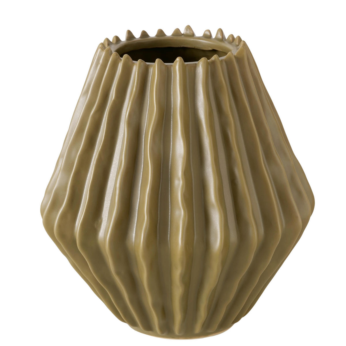 VASE  - Olivgrün, Trend, Keramik (19.5/20cm) - Ambia Home