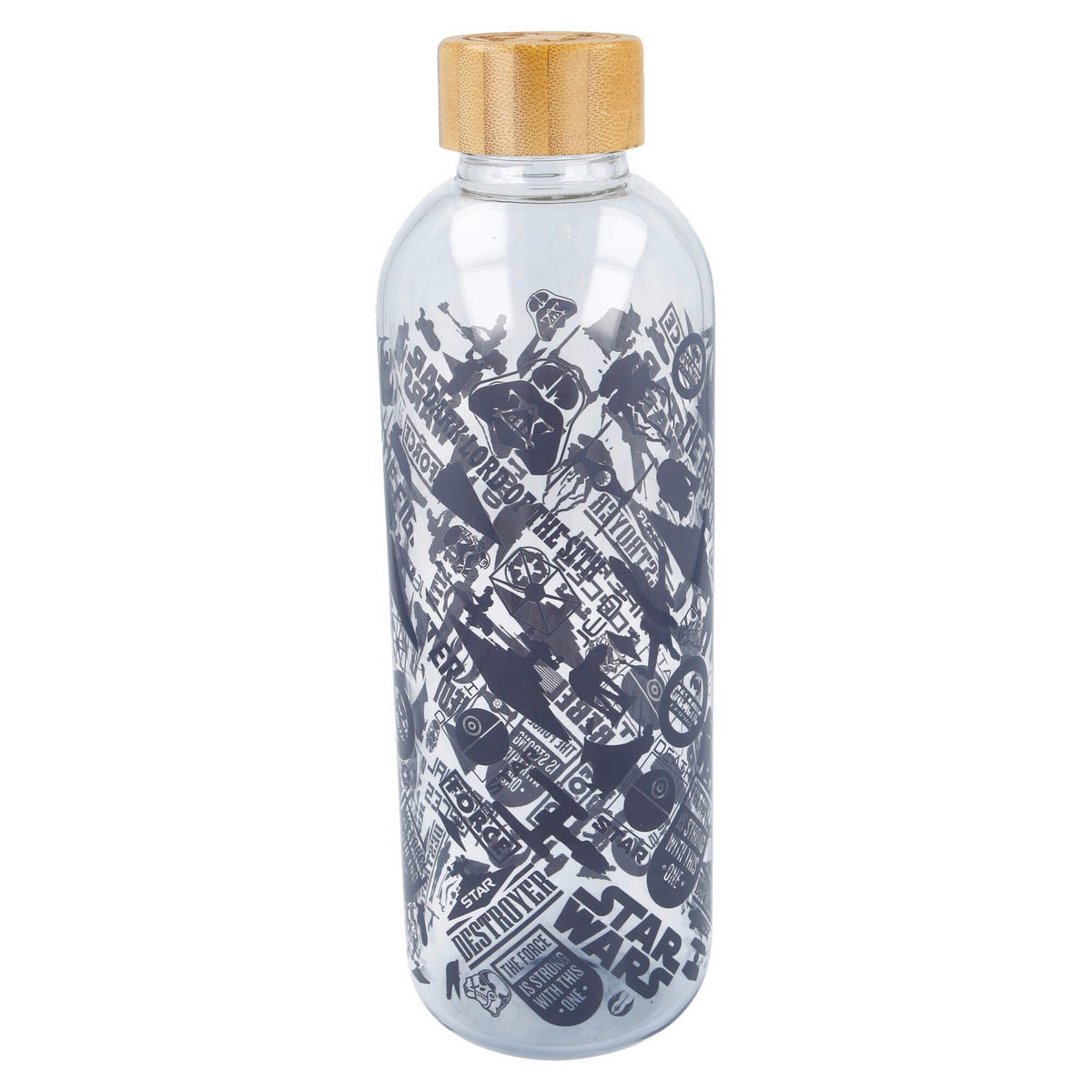 UNIVERSALFLASCHE Star Wars  - Blau/Transparent, Basics, Glas/Holz (8/8/26cm) - Star Wars