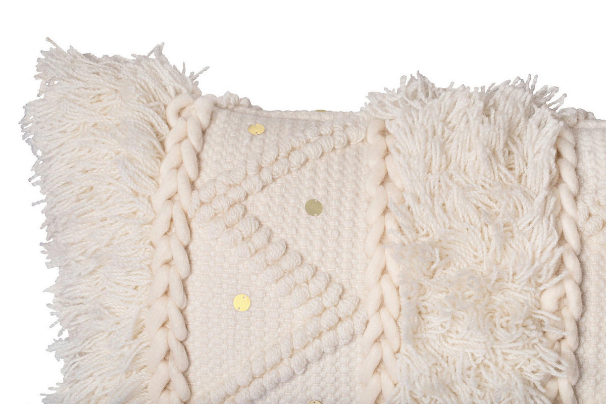 DEKORAČNÍ POLŠTÁŘ  - krémová, Konvenční, textil/plast (35/95/15cm)