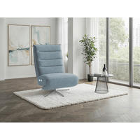 RELAXAČNÍ KŘESLO, textil, světle modrá - barvy stříbra/světle modrá, Basics, kov/textil (80/109/98cm) - Sit & More