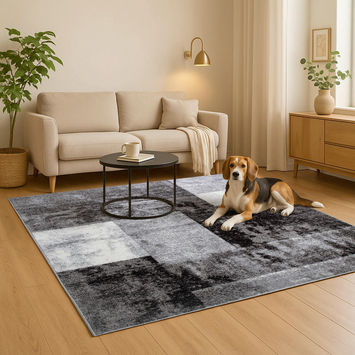 WEBTEPPICH 80/150 cm Phoenix-6042 Anthrazit, Grau  - Anthrazit/Grau, Design, Kunststoff/Textil (80/150cm) - Novel