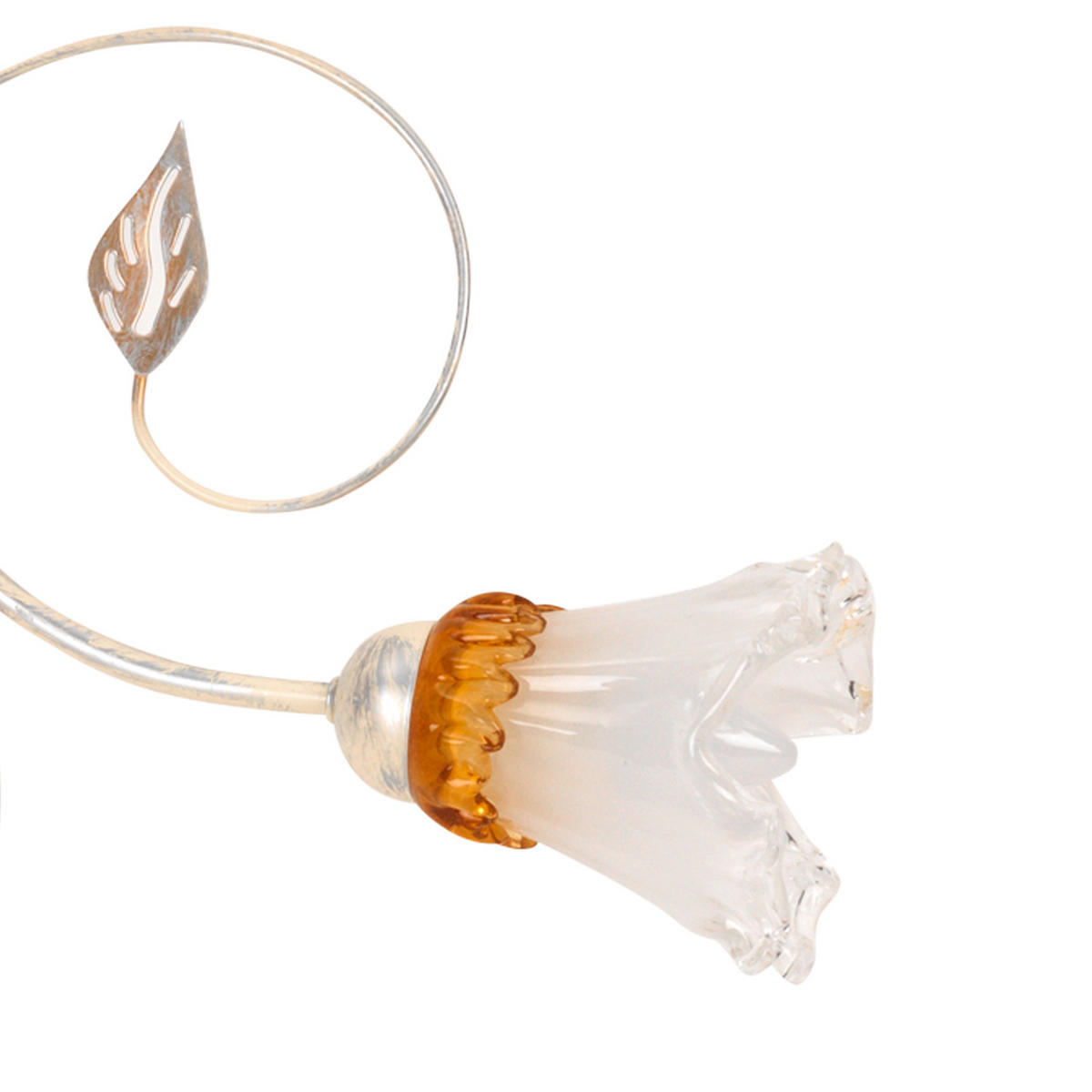 DECKENLEUCHTE 55/18 cm   - Weiß, KONVENTIONELL, Glas/Metall (55/18cm)