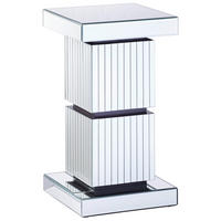 DEKORAČNÍ SLOUPEK - barvy stříbra, Design, kompozitní dřevo/sklo (30,5/57/30,5cm) - Xora