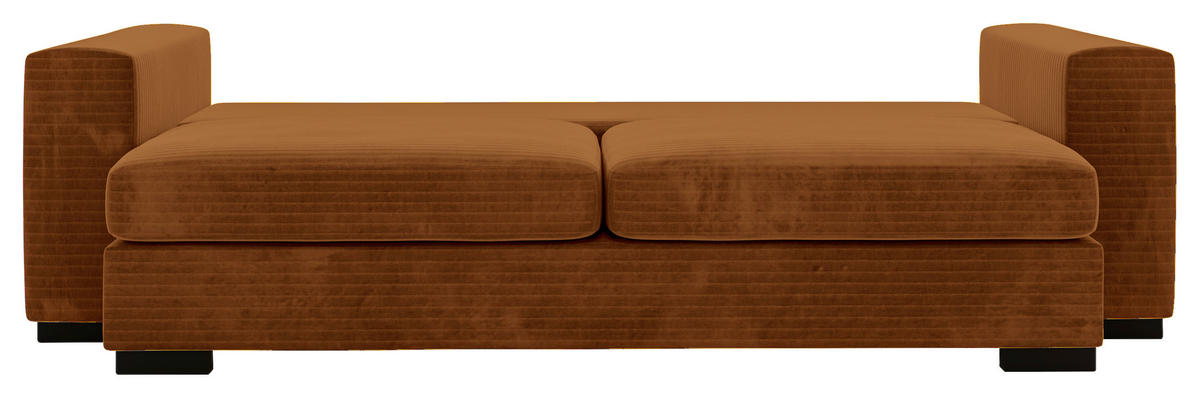 SCHLAFSOFA in Flachgewebe Rostfarben  - Rostfarben/Schwarz, Konventionell, Kunststoff/Textil (236/78/114cm) - Carryhome