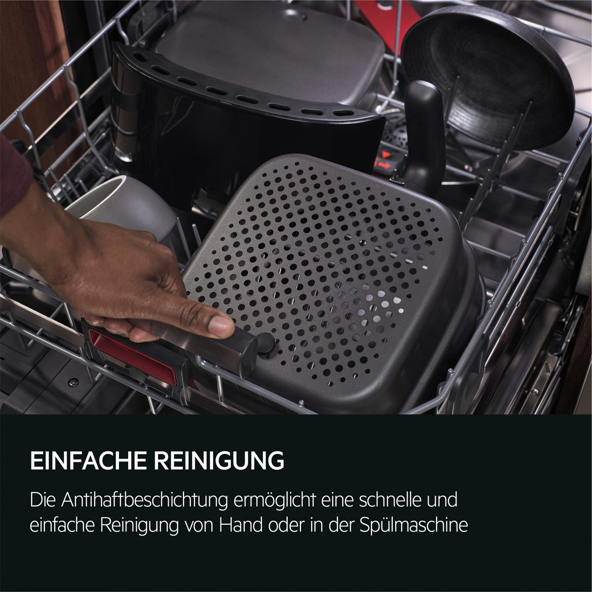 HEIßLUFTFRITTEUSE 3,3 L  - Schwarz, Basics, Kunststoff (28,4/27,4/32,75cm) - AEG