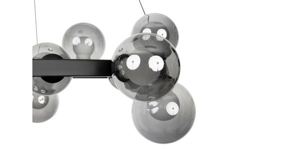 LED-HÄNGELEUCHTE Regulus 79,5/150 cm   - Schwarzbraun, Design, Glas/Metall (79,5/150cm) - Dieter Knoll