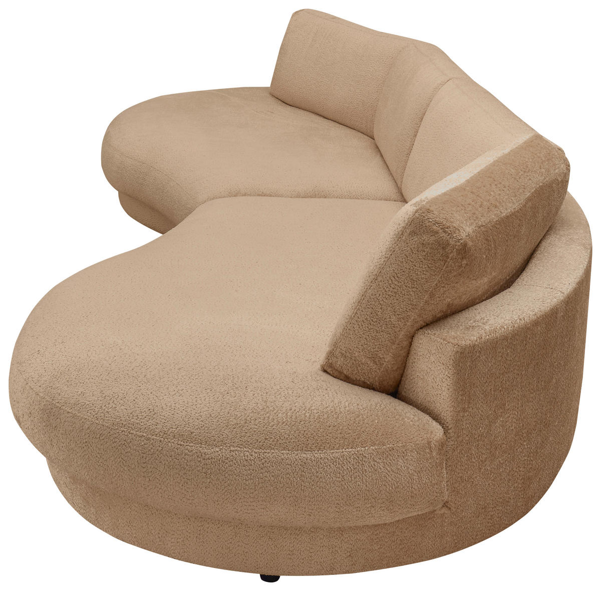 BIGSOFA Feincord Taupe  - Taupe/Schwarz, Design, Kunststoff/Textil (410/86/166cm) - Pure Home Lifestyle