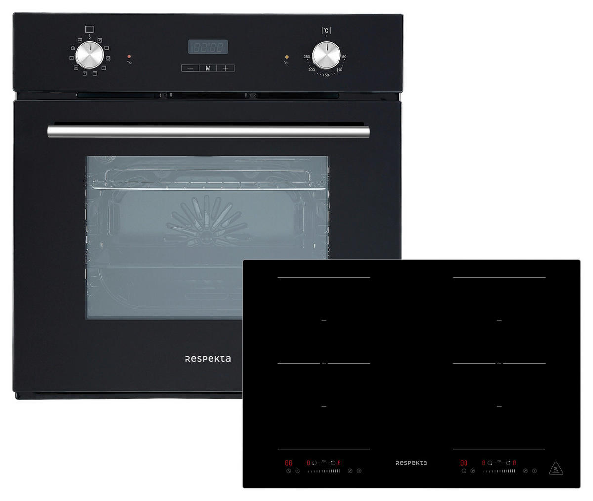 BACKOFENSET ASET6008800I  - Schwarz, Trend, Glas/Metall (59,5/59/55cm) - Respekta