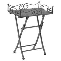 GARTENBEISTELLTISCH 51/36/69 cm  - Grau, Basics, Metall (51/36/69cm) - Gardenson