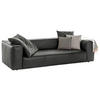 3-SITZER-SOFA around the block in Echtleder Anthrazit  - Anthrazit/Schwarz, MODERN, Leder/Kunststoff (260/66/104cm) - W.Schillig