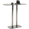 BARTISCH in Metall, Glas, Keramik 120/70/105 cm   - Edelstahlfarben/Grau, Design, Glas/Keramik (120/70/105cm) - Novel