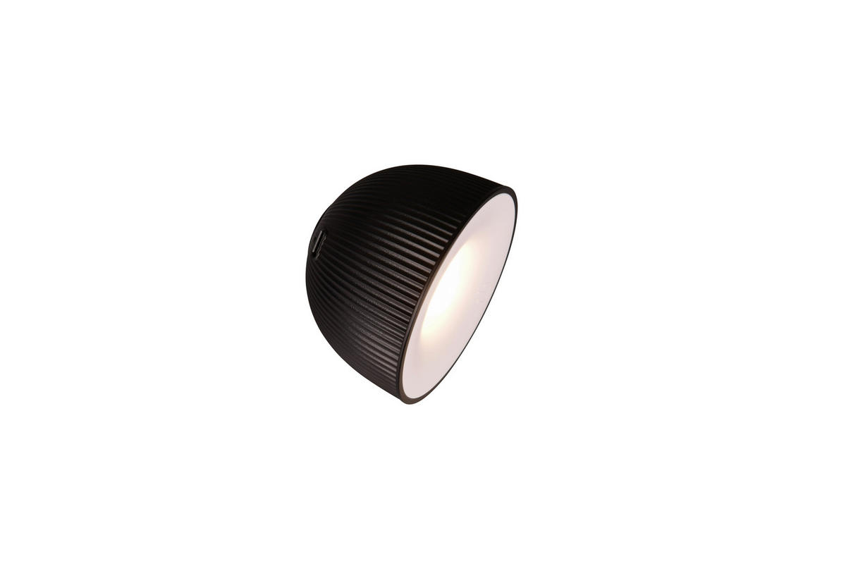 AKKU-TISCHLEUCHTE - Schwarz, Konventionell, Kunststoff (13,2/20/41cm)