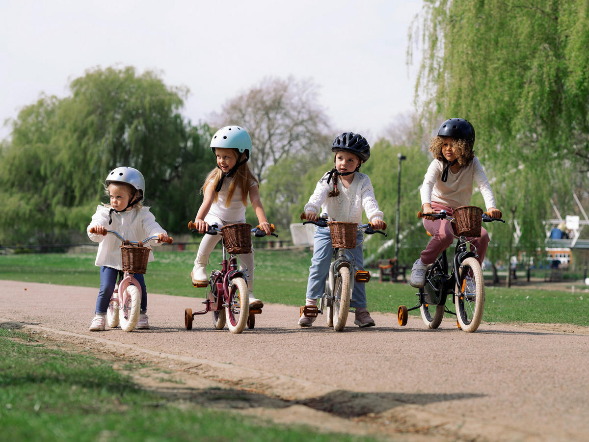 KINDERFAHRRAD 14 Zoll  - Hellgrau, Basics, Metall (46,5/68/91cm)