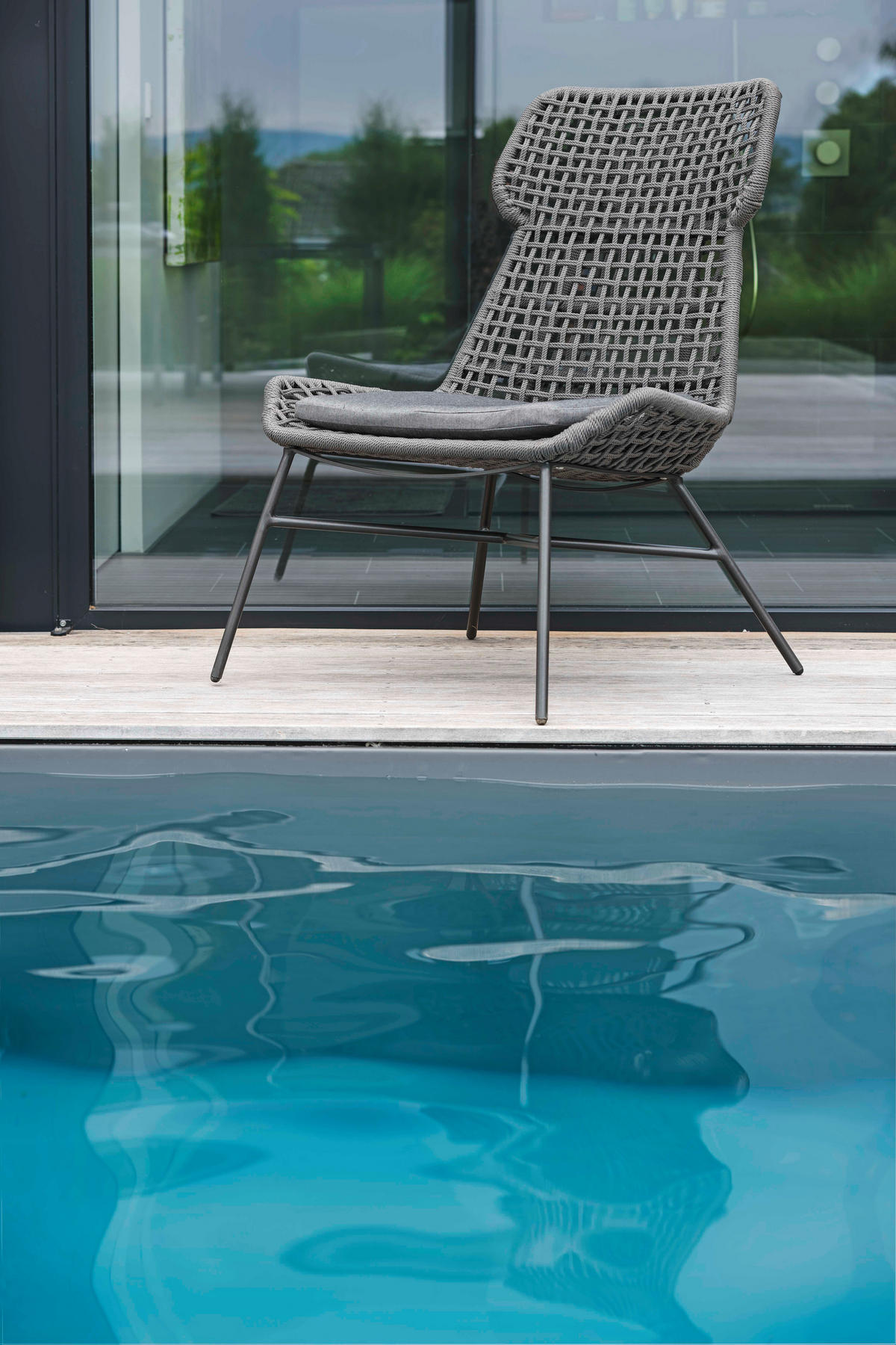 LOUNGESESSEL Anthrazit, Grau, Platinfarben Aluminium - Stellbeispiel