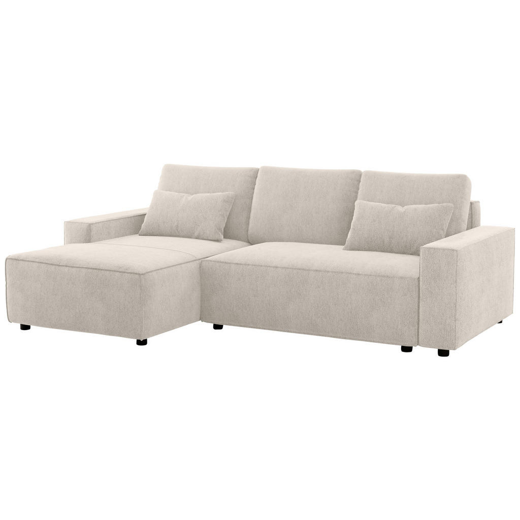 Thumbnail - Livetastic Eckschlafsofa, Beige, Textil, Uni, 4-Sitzer, Füllung: Schaumstoff, 247x154 cm, Made in EU, Rücken echt, Wohnz...